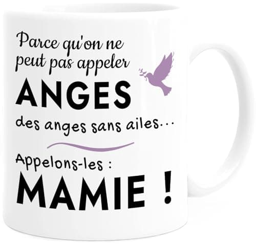 Cupdarling® Tasse Personnalisable Cadeau Mamie Avec 2 Petite-Filles - Cadeau Anniversaire Mamie - Cadeau Fete Des Meres - Mug Original Pour Mamie - 330 mL Céramique