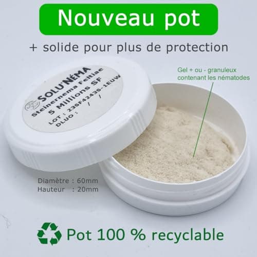 SOLUNEMA - Nématodes SF Contre Les Mouches du Terreau 5 millions - Formulation Gel Longue Durée pour traiter de 20 à 25 pots - Traitement biologique et efficace - efficacé redoutable