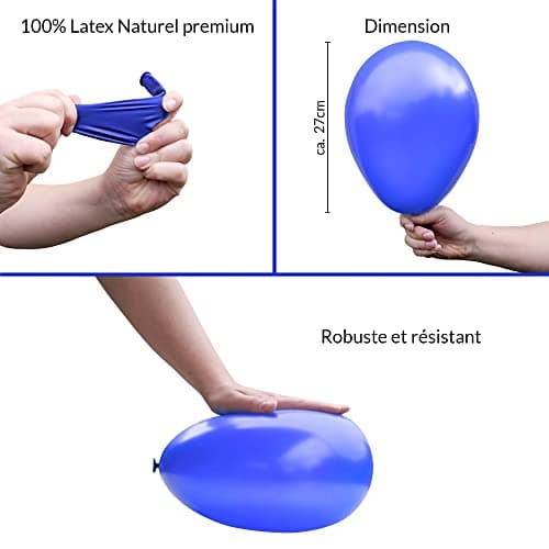 Ballons anniversaire • 100 Pièces • Fabriqué en UE • Ballons BIO Premium • 100% Latex naturel • Ballon gonflable • Ballon baudruche • ballon anniversaire • Ballon Hélium • Bastelbär