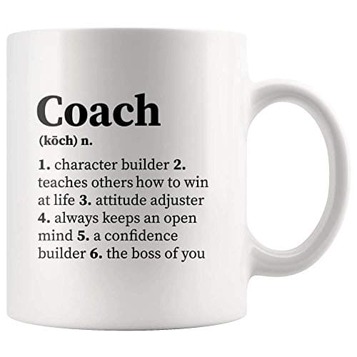 Panvola 'Coach Noun Definition Character Builder ' Pour Coach Team Manager Office Boss Appréciation Nouveauté inspirante Tasse à café en céramique 11 oz