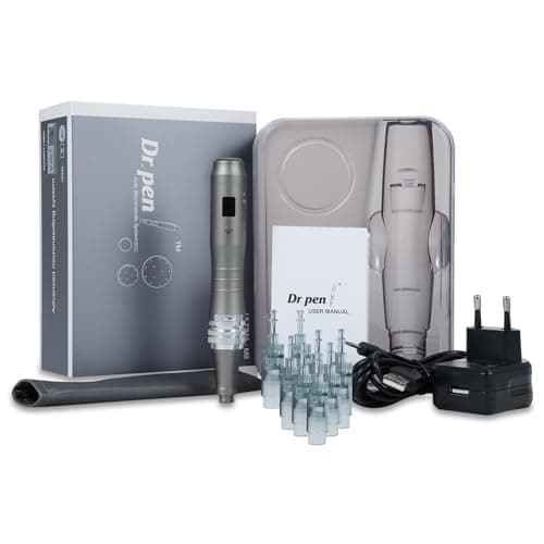 M8 Microneedling Pen - Réglable Dermapen Microneedling, Appareil Électrique Professionnel de Microneedling pour le Visage, le Corps et la Croissance des Cheveux/Barbe avec 8 Cartouches