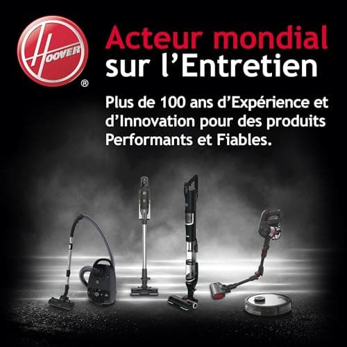 HOOVER Aspirateur Matelas HMC510UV, Léger, Détecteur de Poussière, Elimination des Acariens, Lumière UV-C, Anti-Allergène, Antibactérien, Fonction Séchage pour Prévenir des moisissures