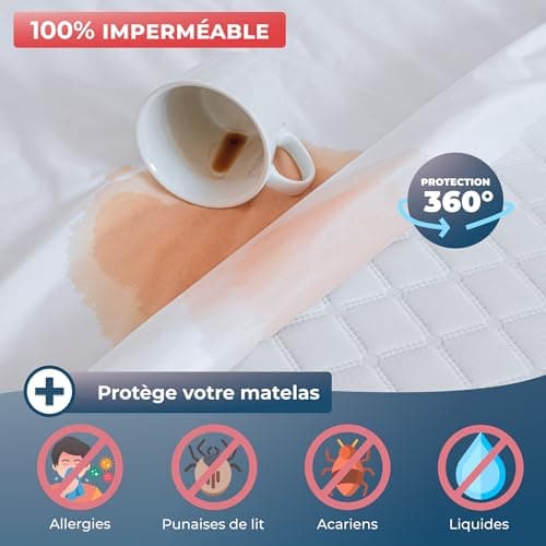 WRAPPYBAG Housse de Matelas Imperméable Intégrale Anti-Punaise de Lit & Acarien – Alèse Protège Matelas sans Traitement Chimique – pour Matelas 140x200 – 15 Tailles et hauteurs Disponibles