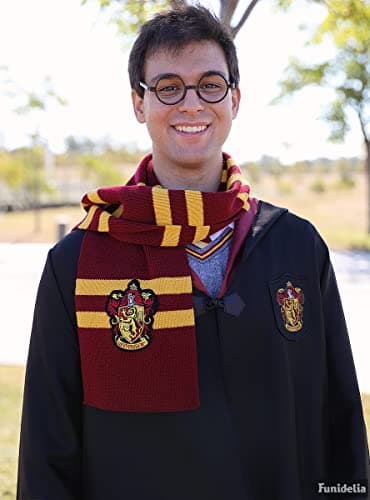 Funidelia | Écharpe Harry Potter Gryffondor 100% OFFICIELLE pour femme et homme Poudlard, Magiciens, Films et Cinéma, Hogwarts, accessoire pour déguisement - Déguisements amusants pour vos soirées.