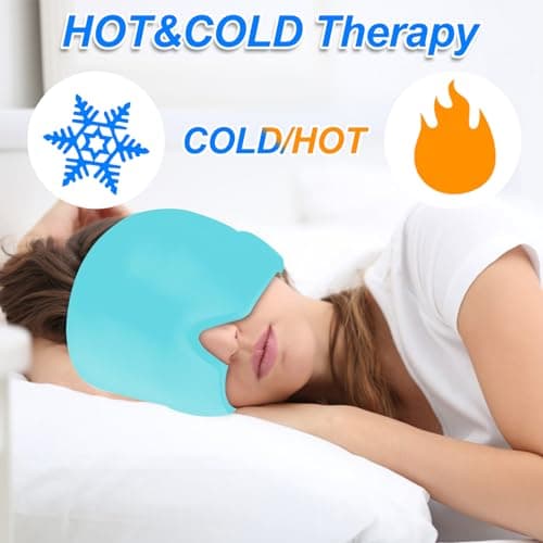 Lectorias Bonnet Anti Migraine, Masque Migraine, Migraine Miracle, Casque Anti-Migraine Froid, Bandeau Migraine, Migraine Relief Cap Conception Monocouche, Migraine Mask Réutilisable