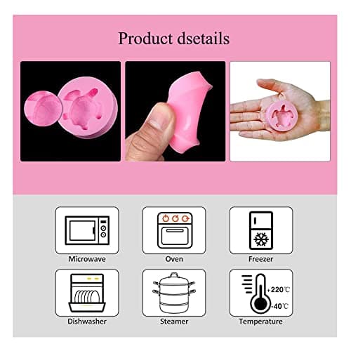 4 Pièces Moule Silicone Tortue Moules À Fondant Animaux Moulle Silicone Patisserie 3D Animal Tortue Silicone 3D Moules de Cuisson pour Décorer des Gelée Chocolat Gâteaux Bonbons