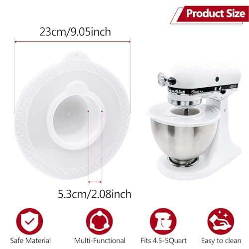 Housses de bol de mixage compatibles avec mixeur Kitchen Aid à tête inclinable de 4,5 à 5 litres