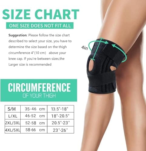 ABYON Genouillère Arthrose Réglable avec Stabilisateurs Latéraux et Coussinet en Gel Ouvert pour Homme et Femme, Genouillère Ligamentaire, Sport, Musculation, Protege Genoux