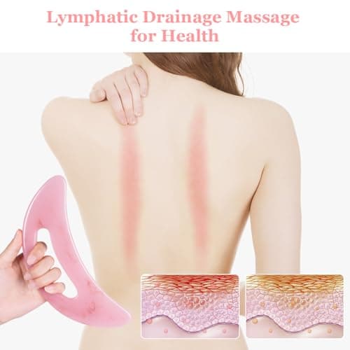 ACWOO Outil de Massage Gua Sha, Gua Sha Corps Masseur avec Poignée, Grand Gua Sha Corps Cellulite Guasha Conseil pour Jambes, Cou, Abdomen, Dos Élimine le Stress Musculaire, Soulage la Fatigue