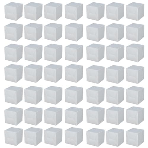Vastsea 50 Pièces Boite Cadeau Blanche, Boîte en Papier Kraft, Cadeau Emballage Facile à Assembler, Postuler à pour Fêtes, Anniversaires, Mariages(Blanche, 5.5 x 5.5 x 5.5cm)