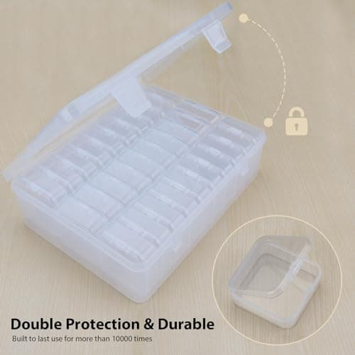 Gbivbe Boite de Rangement Mini avec Couvercle, 31 Pièces Petite Boite Plastique Transparent de Stockage de Perles, Rangement Boîtes de Conteneurs pour Collecte de Petits Objets, Bijoux, Artisanat