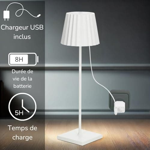 lampe de table sans fil rechargeable LITTA - lampes de table LED SMD 2.20W 200lm(150lm) CRI80 3000K IP54 - lampe tactile sans fil - lampe de table rechargeable