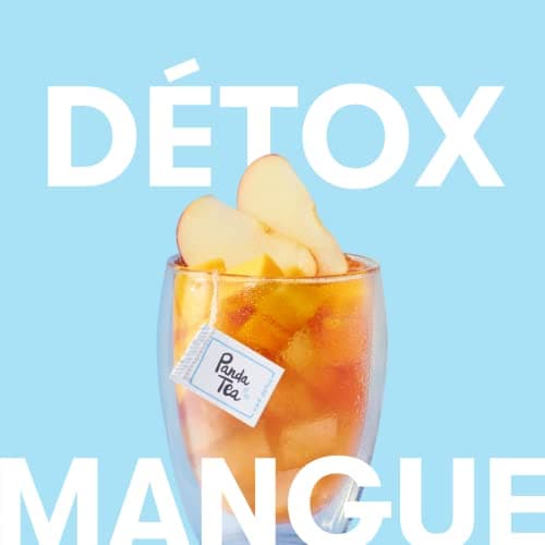 Panda Tea - Iced detox - Infusion Glacée Détox - 28 sachets mousselines Hibiscus Mangue Certifié Bio - Hydratation