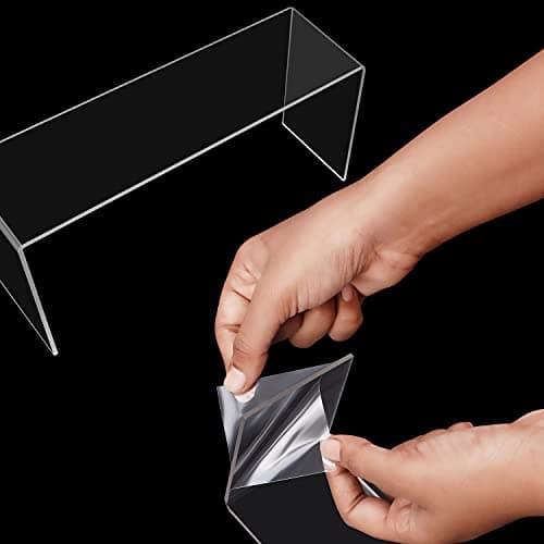 BELLE VOUS Presentoir Parfum en Acrylique - Lot 5x Etagere Parfum Transparent pour Collection Figurine Bijoux - Présentoir Acrylique Transparent en 5 Tailles pour Cupcake et Dessert