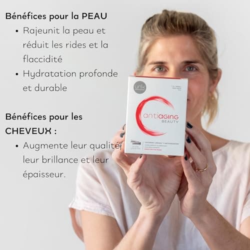 Collagène VERISOL en Poudre + Acide Hyaluronique + Vitamine C | Complément Anti-Âge pour Peau Cheveux Ongles | 30 Sticks Saveur Fruits Rouges