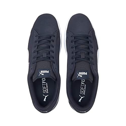 PUMA Smash V2, Baskets Mixte, Peacoat Puma Blanc, 43 EU