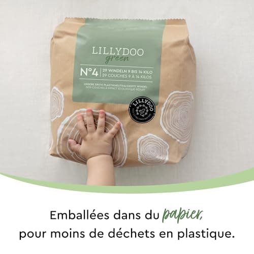 Couches LILLYDOO green respectueuses de l'environnement, Taille 1 (2-5 kg), Box mensuelle (205 Couches)