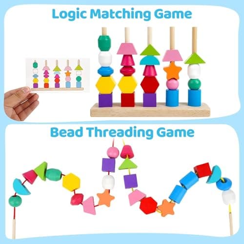 Royouzi Montessori Jouet à Partir de 2, 3, 4, 5 Ans, Jouet en Bois, Jeu de Tri, GarçOn et Fille, Jouet Motrice éDucatif, Cadeau