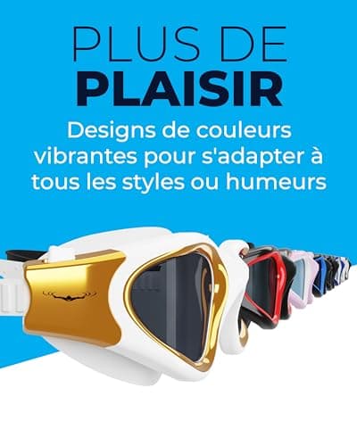 AqtivAqua DX Lunettes de Natation Lunettes Piscine Enfants Adultes Femme Homme (Blanc&Blanc, Clair)