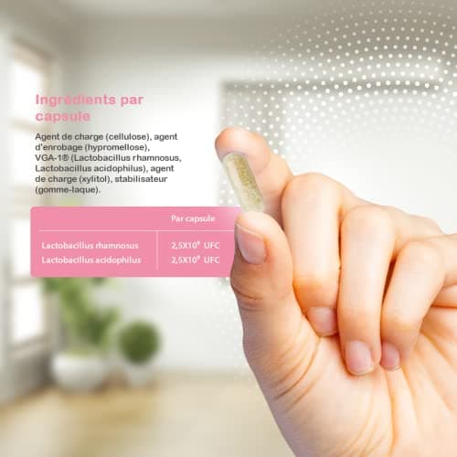 NEO Femme - Probiotique Flore Intime - Flore Vaginale - sans Allergènes ni Nanomatériaux - 1 Gélule par Jour - 15 Gélules, Pink, Estándar