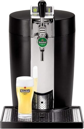 KRUPS BEERTENDER Machine à bière pression, Compatible avec les fûts de 5 L, Tireuse à bière, Pompe à bière, Indicateur température, Indicateur volume restant VB700800