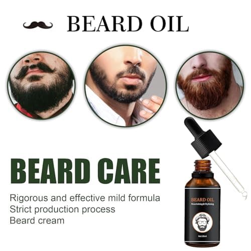 Pemarlis Huile Stimulante pour Barbe et Moustache,Huile végétalienne pour barbe,Soin naturel de barbe pour homme,Hommes Sérum De Croissance De Barbe Stimuler La Croissance, 30ML