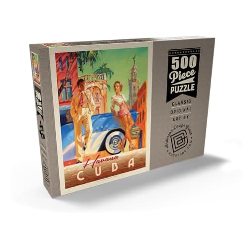 MyPuzzle Cuba : Ombre De La Havane, Poster Vintage - Premium 500 Pièces Puzzle - Collection spéciale MyPuzzle de Anderson Design Group