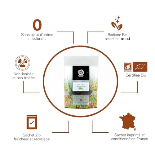 MY ORGANIC INFUSION - Badiane Bio (Anis Étoilé) En Fruits Entiers - Pour Tisanes Et Infusions - Pour Recettes Maisons - Sélection De Premier Choix - Illicium Verum - 50g