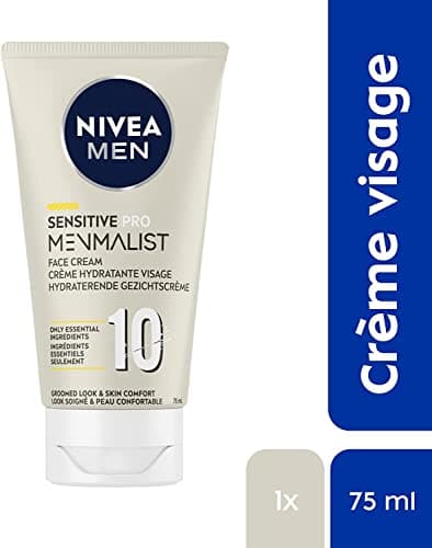 NIVEA MEN MENMALIST Crème visage Sensitive Pro (1 x 75 ml), Soin visage à la texture légère et non-grasse, Soin pour homme convenant à tous les types de peaux
