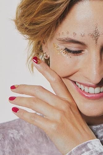 Nailmatic Coffret Paillettes Dorées et Rose Foncé Biodégradables - Paillettes Visage, Ongles et Cheveux - Maquillage Paillette Dermatologiquement Testée à Base de Plantes - Fabriqué en Europe