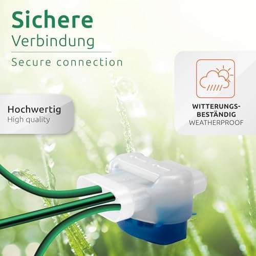 ECENCE 50m câble périphérique + 10x Connecteur + 100x Piquets de terre pour fixation, Kit d’accessoires et de réparation pour robot-tondeuse utilisation universelle