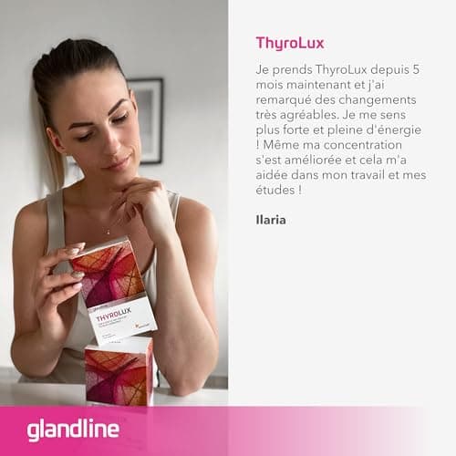 Gélules pour la Thyroïde - Iode, L Tyrosine, Selenium, Magnésium, Basilic Royal, Schisandra, Zinc, Manganèse - 120 Gélules - Nutriments et Minéraux d'Origine Végétale - Thyrolux Sensilab