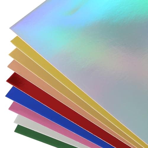 PATIKIL Feuilles de Carton Métallisé 12"x8.5", Lot de 10 Feuilles de Carton Réfléchissant de 10 Couleurs, 250gsm, pour Scrapbooking, Affiches, Bricolage, Cartes D'Invitation