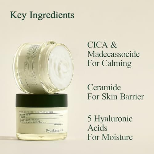 [PKY] Pyunkang Yul Crème Barrière Hydratante Apaisante pour Peau Sensible, Céramides et Acide Hyaluronique pour Hydratation, Vegan, Soin Visage Coréen (1.69 Fl. Oz, 50ml)