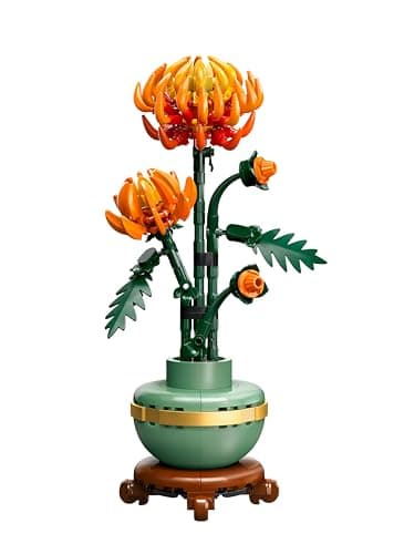 LEGO Icons Le Chrysanthème - Fleurs Artificielles Deco - Set de Construction d'Activité Relaxante et Créative pour Adultes Qui Aiment Les Plantes sans Entretien - Collection Botanique 10368