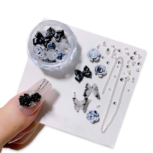 Pendentifs en forme Camélia en forme Camélia en forme Camélia pour ongles - En alliage de diamant - Accessoires de nail art