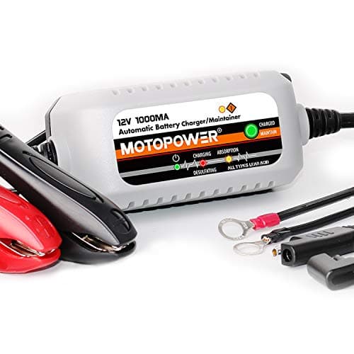 MOTOPOWER MP00205B 12V 1000mA Chargeur/Mainteneur de Batterie entièrement Automatique