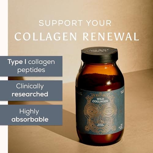 Ancient + Brave Wild Collagen 200g - Collagène marin sauvage en poudre - 100% de peptides de collagène hydrolysés (poisson) - Anti-âge, santé de la peau, des cheveux et des ongles