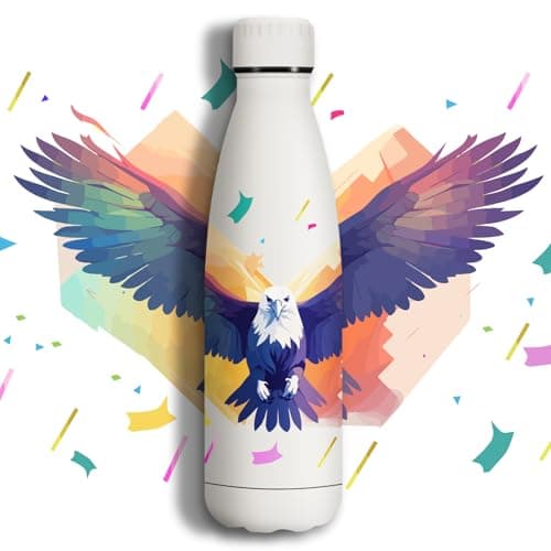 KollyKolla Gourde Isotherme 500ml, Bouteille Isotherme Personnalisée, Bouteille Isotherme Double Paroi, Gourde Reutilisable sans BPA, Bouteille Isotherme pour Enfant, Adulte, l'école, Fitness