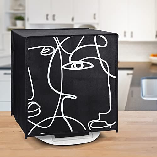 kwmobile Housse Compatible avec Thermomix TM5 / TM6 - Housse de Protection intégrale pour Robot de Cuisine - Noir-crème