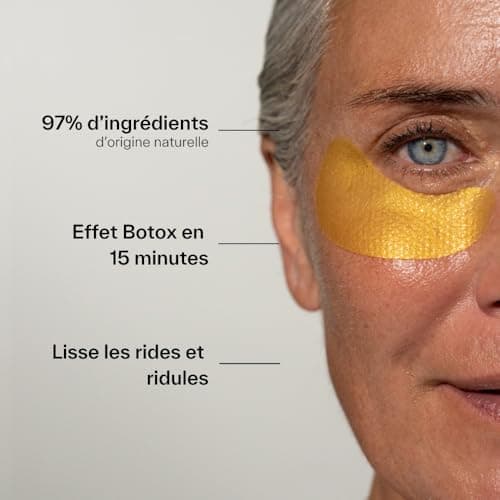 DAY+ | Patchs Yeux Anti-Âge | Comble les rides & ridules, Tonifie le contour de l'œil | Regard rajeuni | Acide Hyaluronique, Carambole, Provitamine B5 | 97% d'ingrédients naturels | Pack de 3 paires