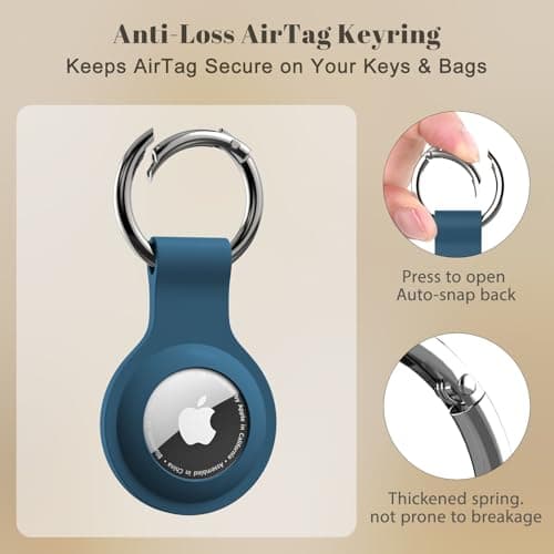 Étuis pour Apple AirTag Porte Clés, Lot de 5, 1re et 2e génération