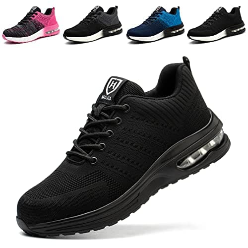 Baofular Chaussures de Sécurité Hommes Femmes Légère Basket Securite Confortable Antidérapante Chaussures de Travail Respirantes Noir 42 EU 260