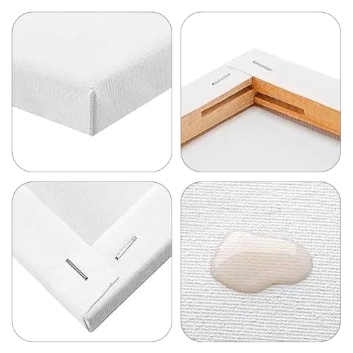 Lot De 5 Toile A Peindre, Encadrement Toile 40x50 Cm, 100% Coton Toile Peinture Grand Format, Toiles De Peinture Acrylique Pour Artistes, Amateurs, DéButants Et Enfants Pour Acrylique, Aquarelle