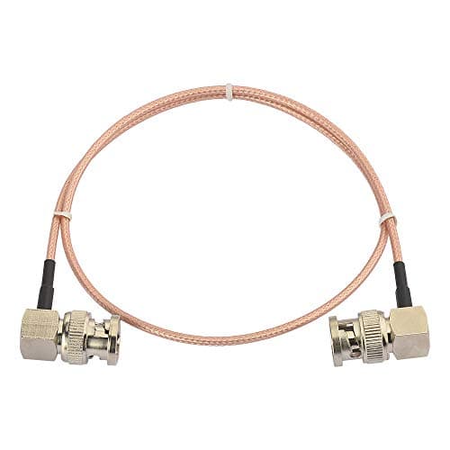 Superbat Câble SDI Vidéo 50cm Câble BNC Double Mâle à Angle Droit RG179 75 Ohms, pour Équipement Vidéo Caméra BMCC, Supporte Câble Vidéo HD-SDI 3G-SDI 4K 8K SDI (Double Angle Droit, 1 Pièce).