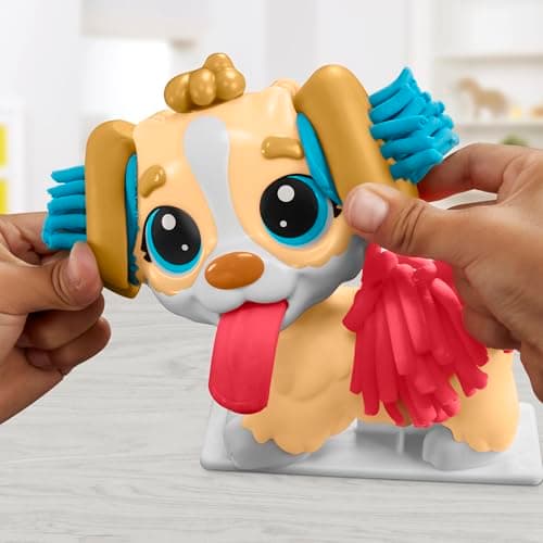 Play-Doh Coffret Le Cabinet Vétérinaire, Mallette Transportable avec Chien, 10 Outils et 5 Pots de Pâte à Modeler Atoxique, Jouet Créatif pour Enfants dès 3 Ans