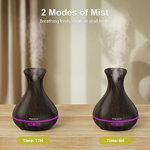Maxcio Diffuseur d'Huiles Essentielles WiFi, Humidificateur d'Air Compatible avec Alexa et Google Home, Diffuseur Électrique Connecté avec Lumières Colorées, Minuterie et Contrôle à Distance sur l’APP