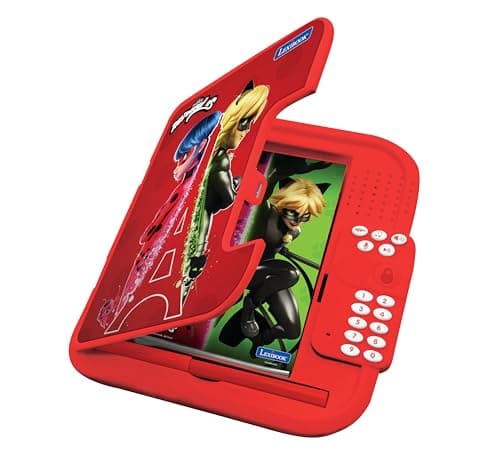 Lexibook Journal Intime électronique Miraculous avec Stylo et carnet Inclus, interactif, Mot de Passe, Fonctions Amusantes, Effets sonores, Rouge, SD50MI