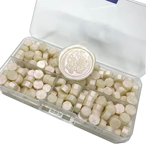 YOKIOU 220PCS Sceau Cire Rose pour Sceau Cire à Cacheter Cachet de Cire Cires Adhésifs pour Sceau de Cire à Cacheter Enveloppes,Travaux Manuels,Timbres,Cadeau (purple pearl)