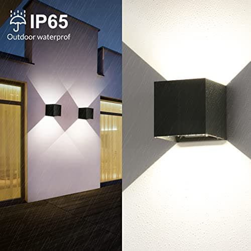 LEDMO 20W Appliques Murales Exterieur Réglable Noire Applique Murale LED 4000K Blanc naturel Lampe Murale Etanche IP65